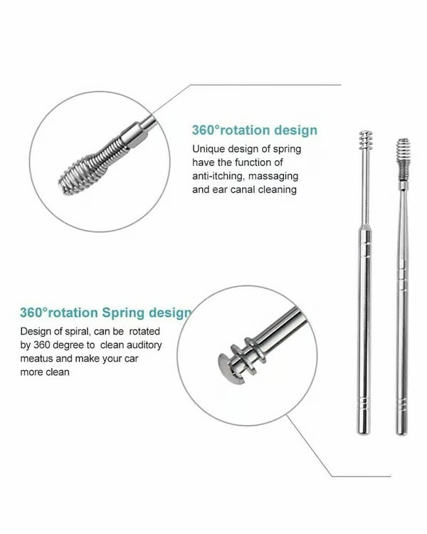 🏅Innovative Spring EarWax Cleaner Tool Set
