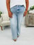 💥 Vintage Wash Plus-Size Jeans — Stretchy, Tummy Control & Straight Leg Fit