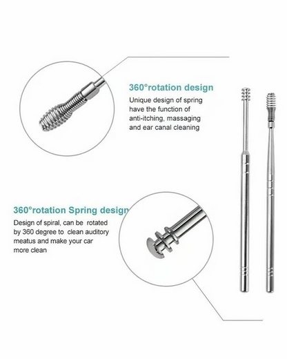 🏅Innovative Spring EarWax Cleaner Tool Set