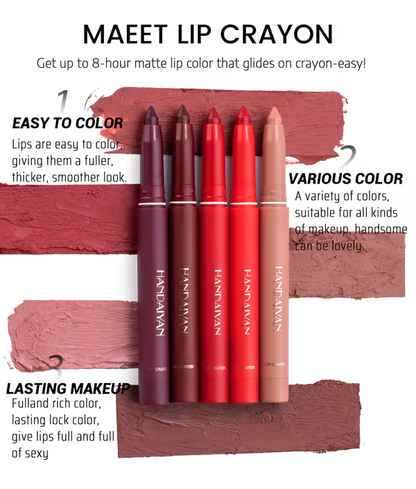 💄Say Goodbye to Smudges! 💄 Rotating Matte Lipstick Pencils – Long-Lasting, Sharpenable & On Sale Now!